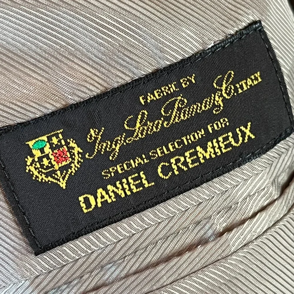 Daniel Cremieux ING LORO PIANA Men's Blazer Wool Mens 48L Tan Sport Coat USA
